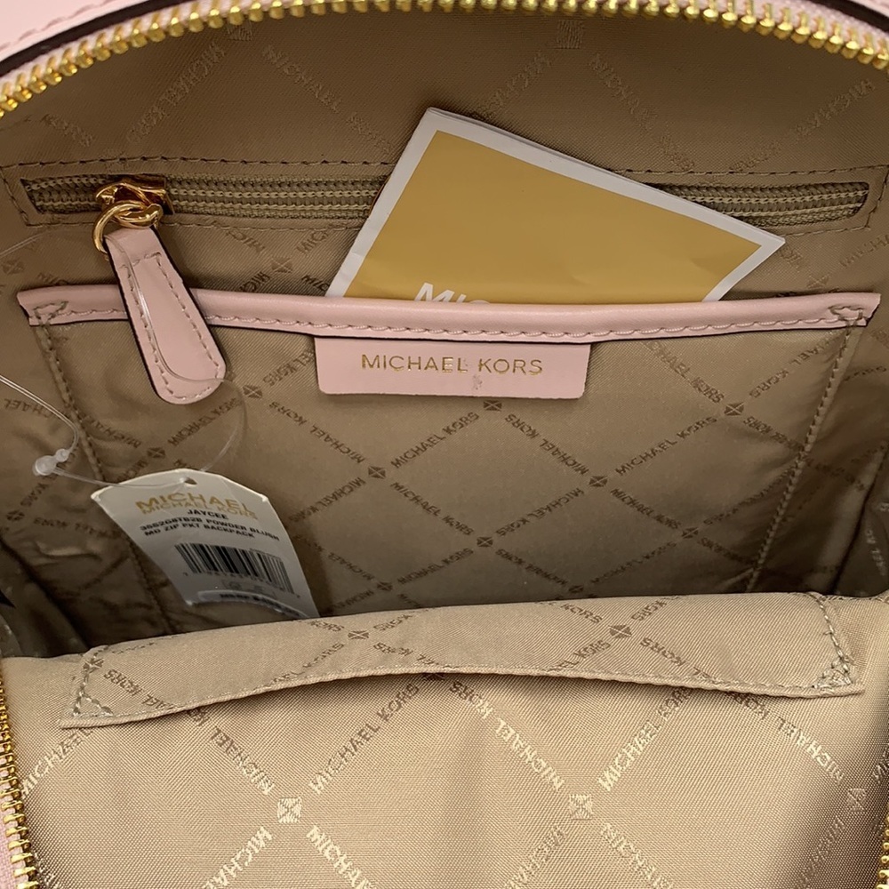 MICHAEL KORS JAYCEE MEDIUM ZIP POCKET BACKPACK POWDER BLUSH MULTI COLOR - Picture 14 of 16